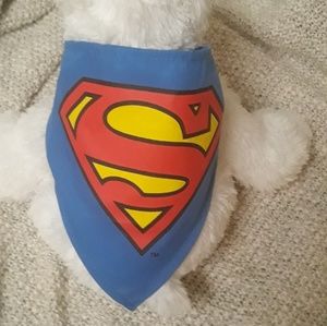 Sm superman dog velcro bandana